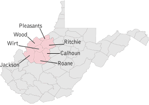 District Three Counties: Calhoun, Jackson, Pleasants, Ritchie, Roane, Wirt, and Wood