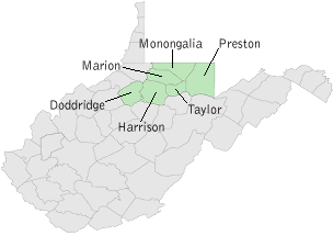 District Four Counties: Doddridge, Harrison, Marion, Monongalia, Preston and Taylor