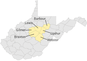 District Seven Counties: Barbour, Braxton, Gilmer, Lewis, Upshur and Webster 
